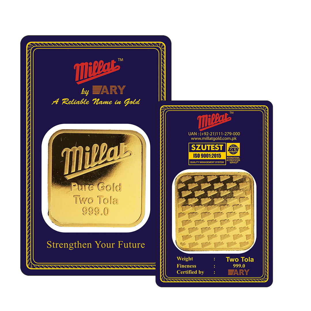 Gold Bar 2 Tola Pure 999
