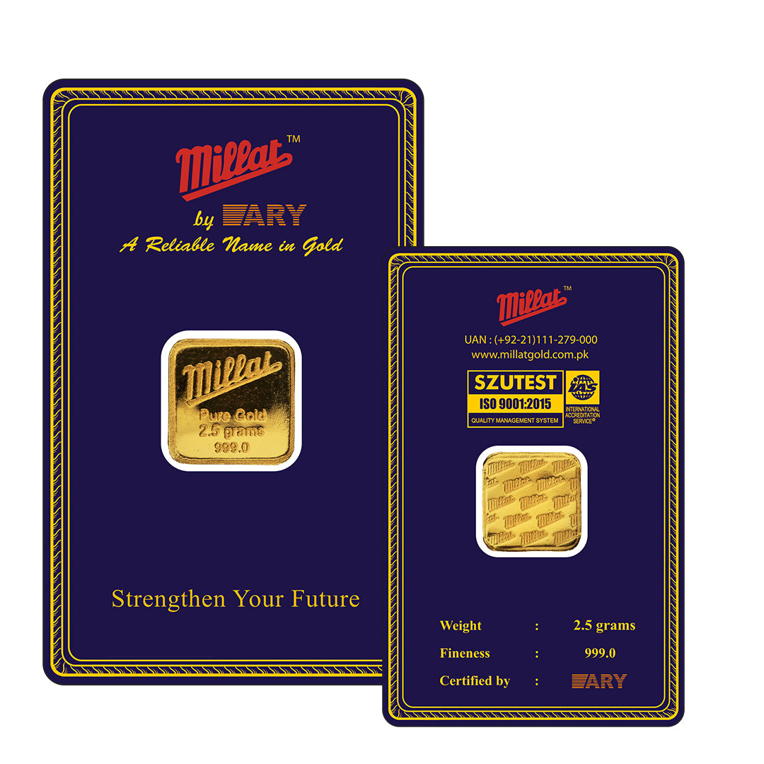 Gold Bar 2.5 Gram Pure 999