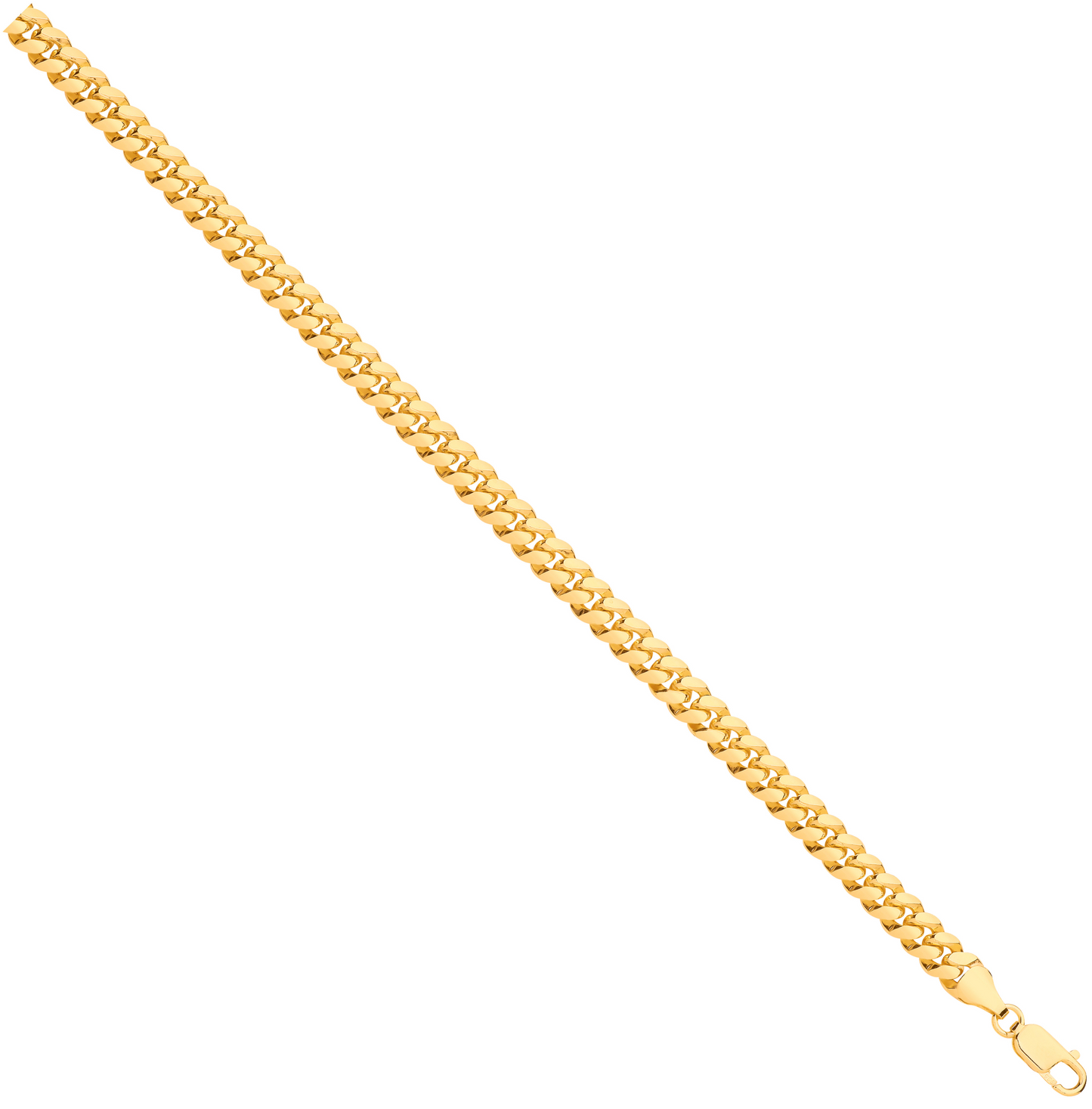 Gold Plated Silver 6.6mm Miami Cuban Chain - 22 Inch