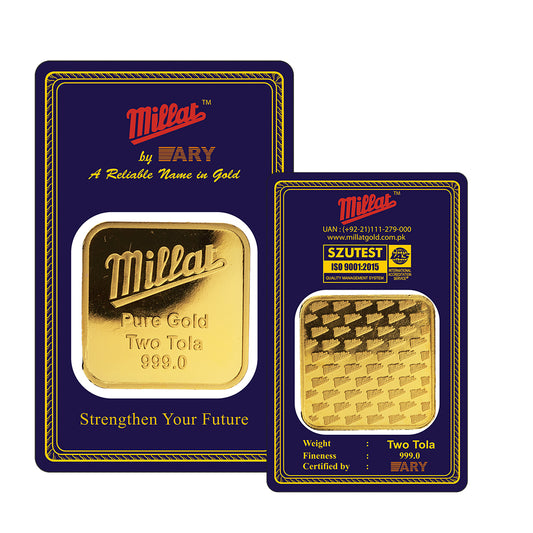 Gold Bar 2 Tola Pure 999