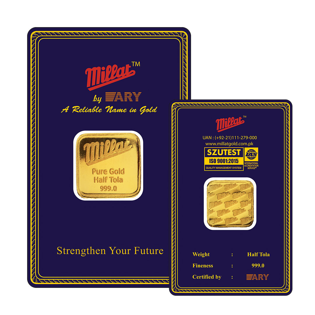 Gold Bar Half Tola Pure 999